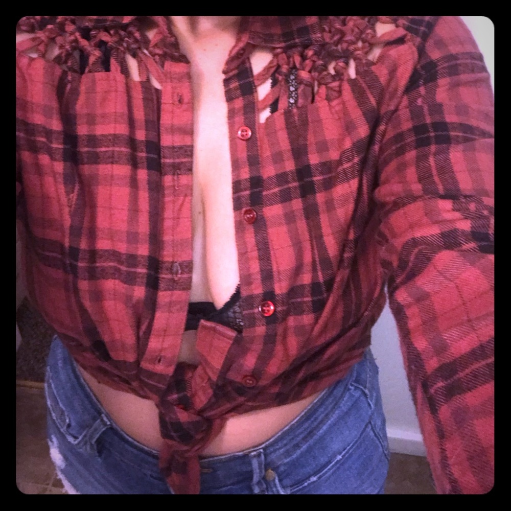 🙈NWOT🙊WHITE Crow; perfect FLANNEL summer/fall